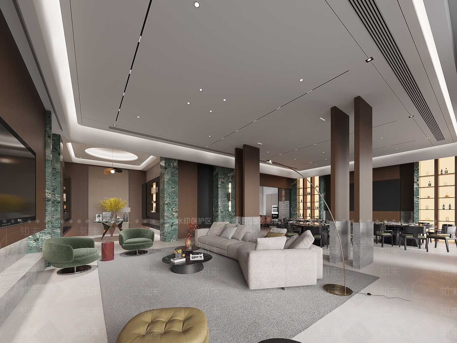现代意式包厢3D模型下载【ID:1195402864】