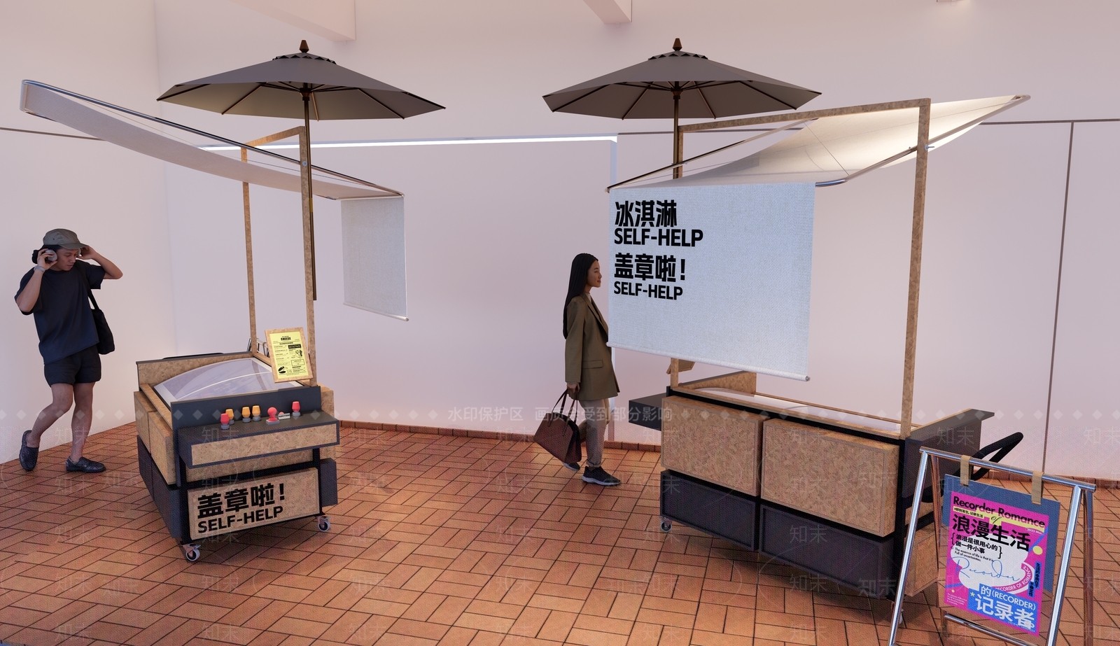 摊位SU模型下载【ID:1195405580】