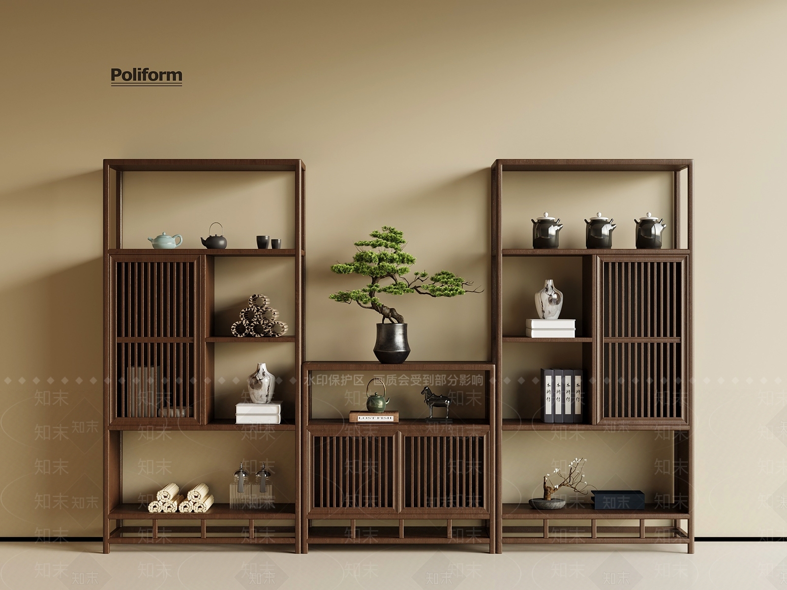 中古博古架SU模型下载【ID:1195405783】