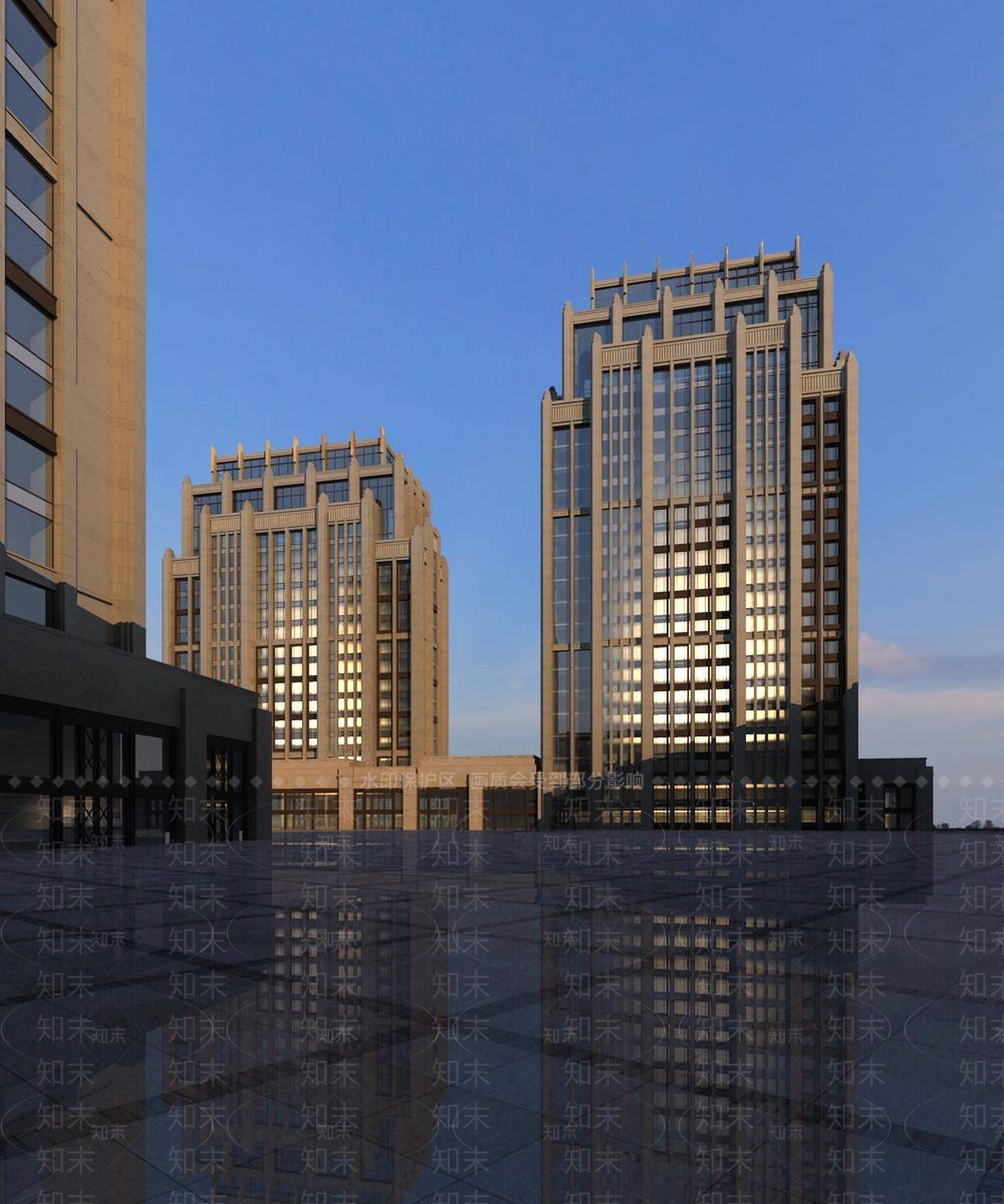 简欧商场外观3D模型下载【ID:1195410501】