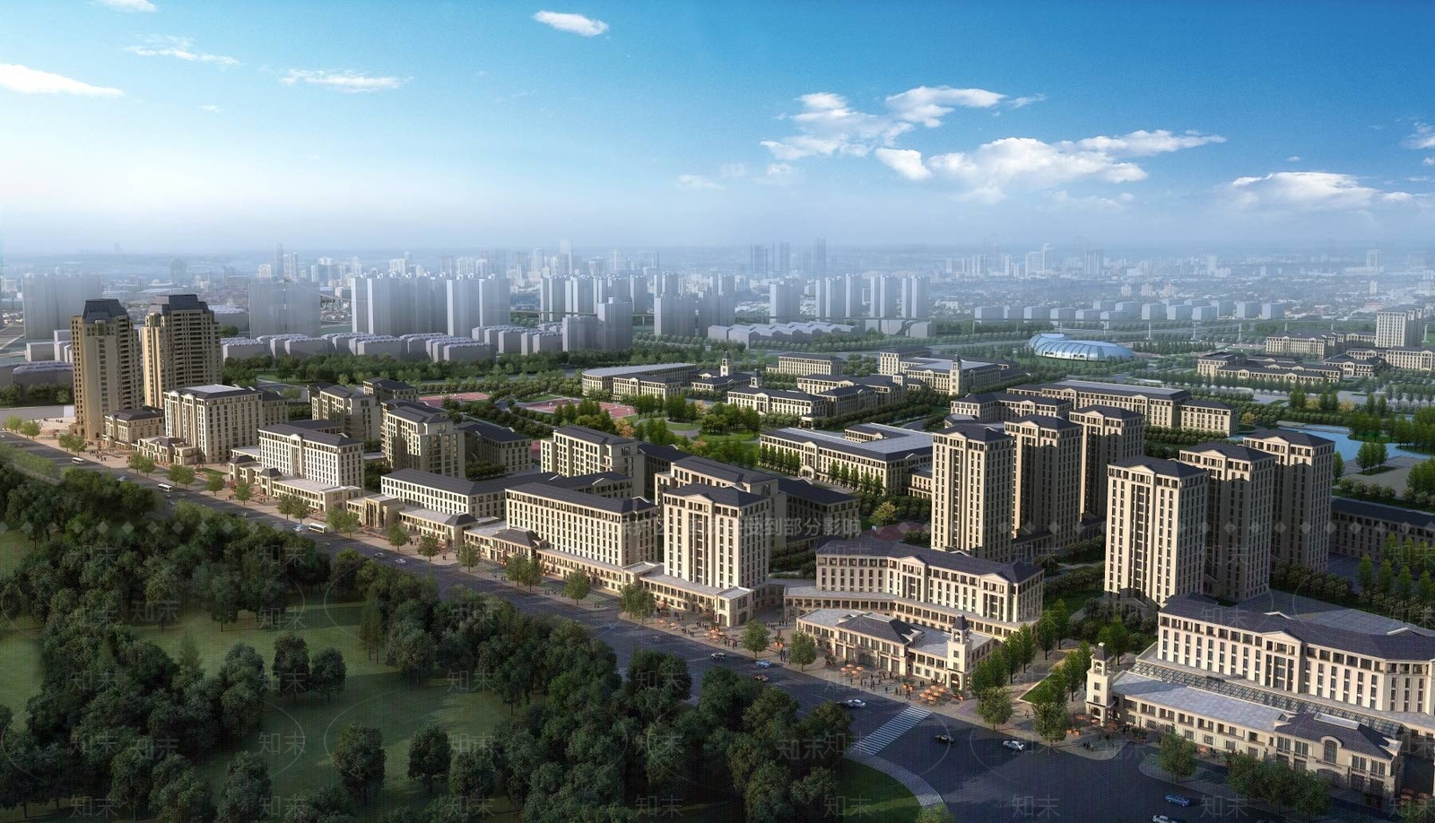简欧学校外观3D模型下载【ID:1195410765】