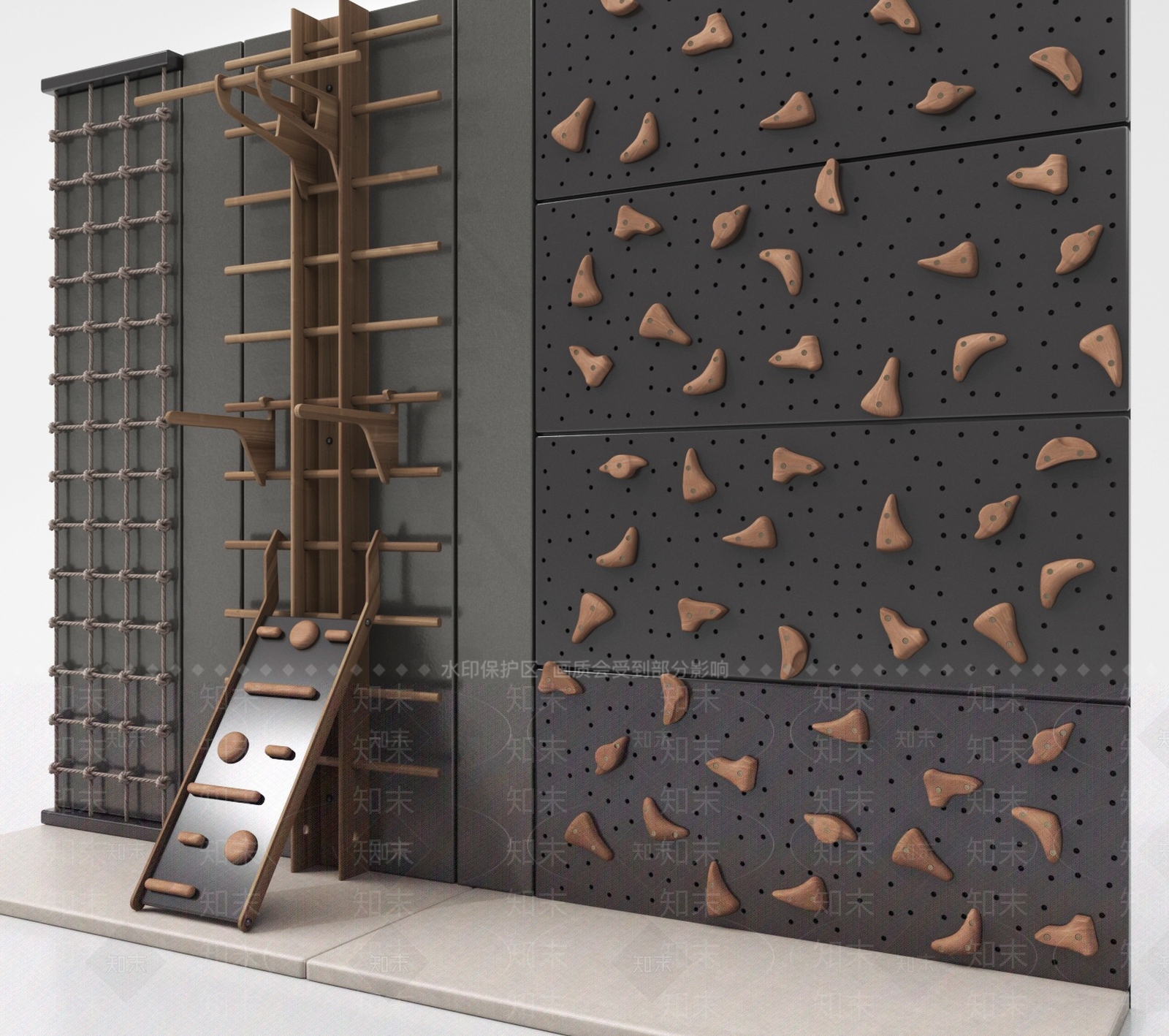 攀岩墙SU模型下载【ID:1195413129】