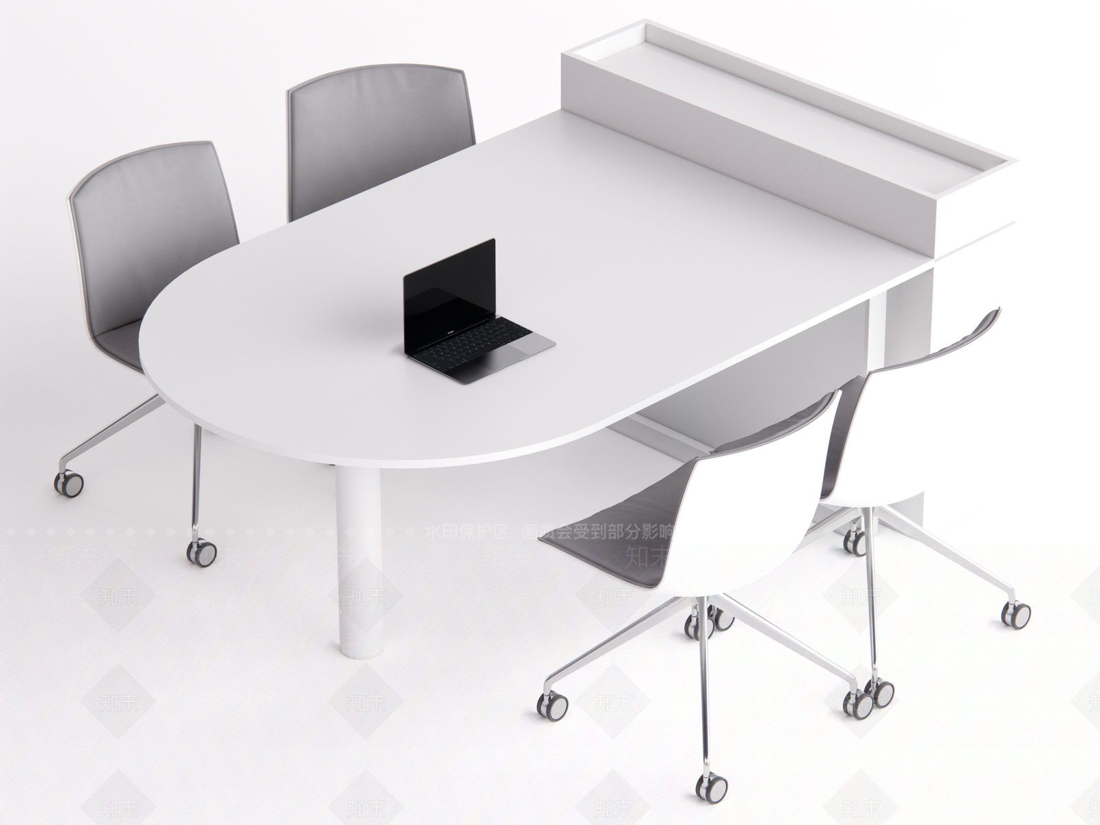 现代办公桌椅SU模型下载【ID:1195413885】