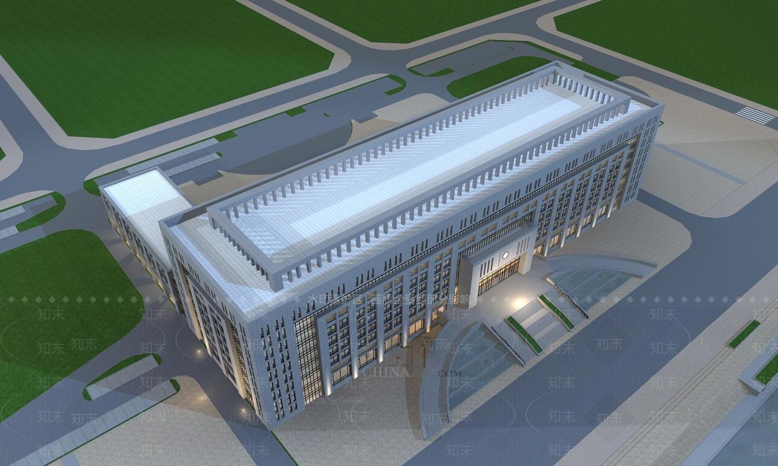 现代办公楼3D模型下载【ID:1195414008】