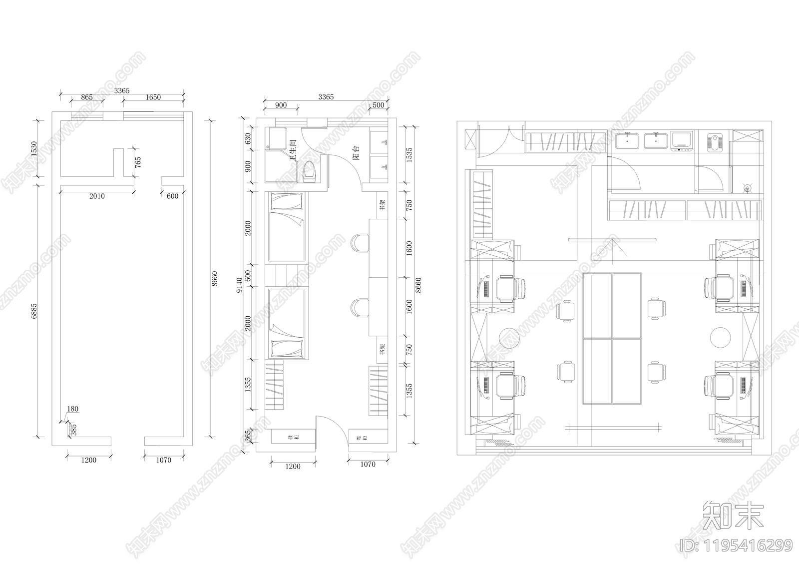 其他家装空间施工图下载【ID:1195416299】