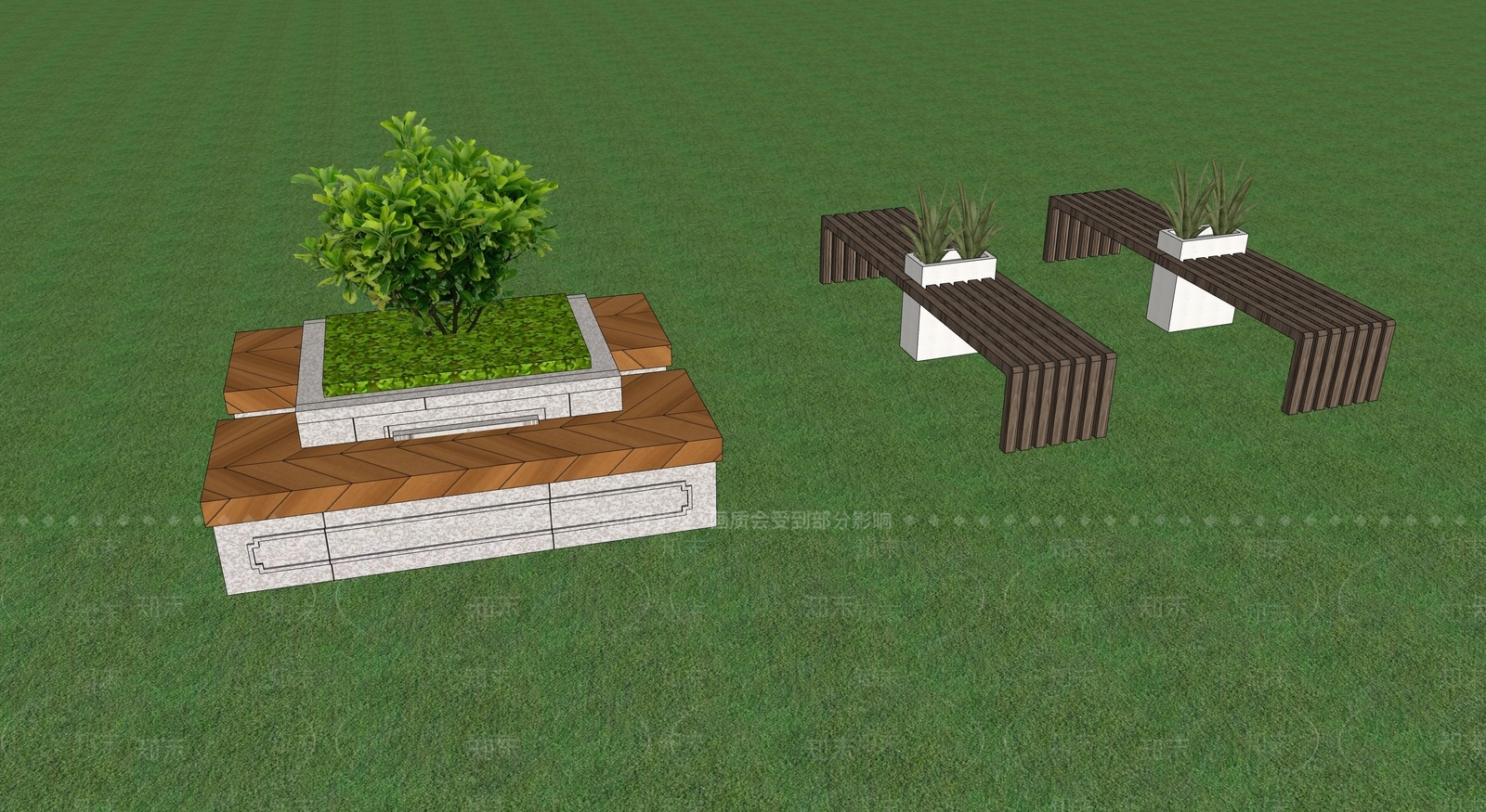 现代景观座椅SU模型下载【ID:1195417160】