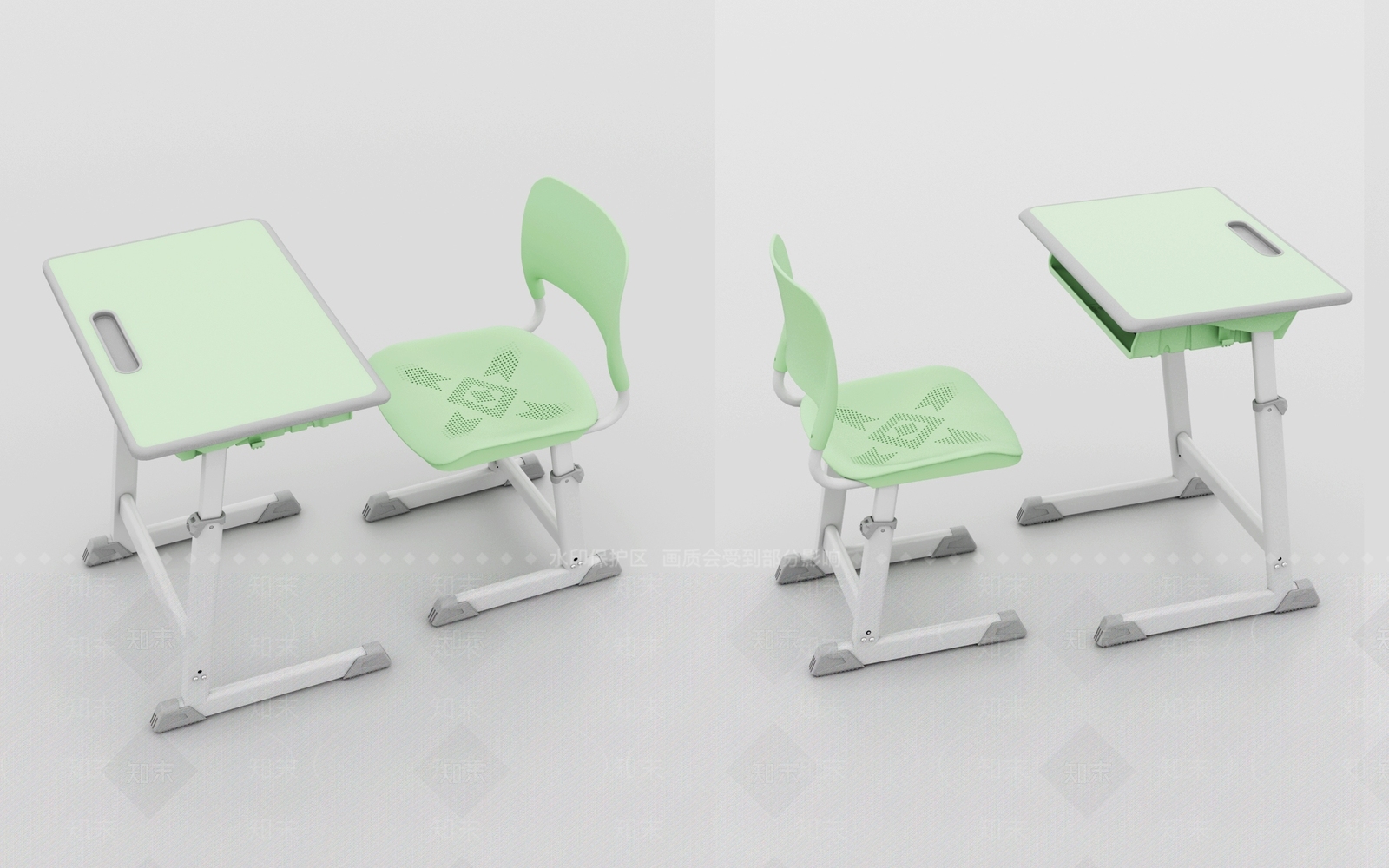 现代书桌椅3D模型下载【ID:1195418959】