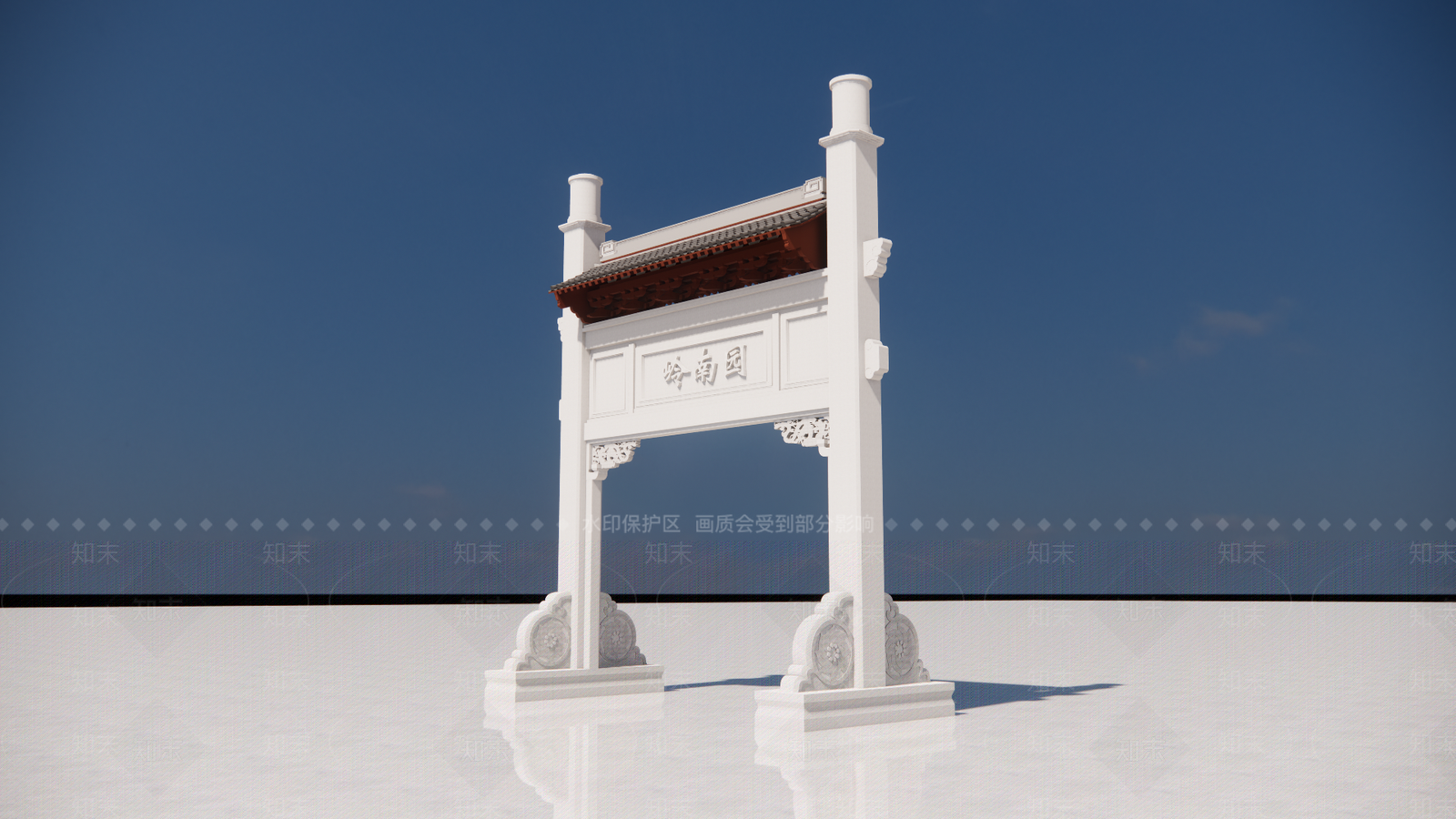 中式牌坊牌楼SU模型下载【ID:1195419815】