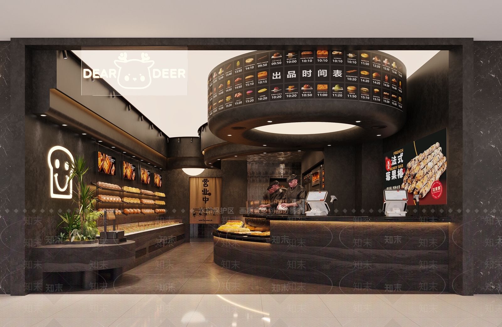 轻奢法式甜品面包店3D模型下载【ID:1195421843】