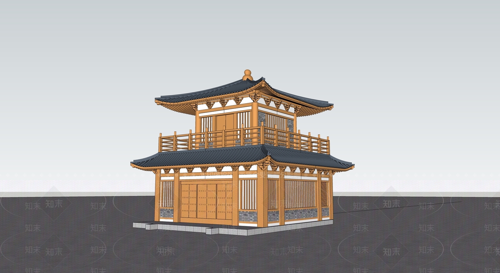 中式亭子SU模型下载【ID:1195422031】