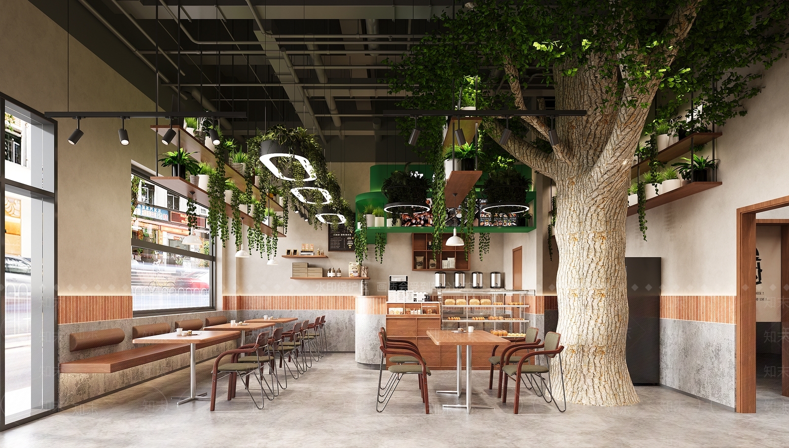 工业复古咖啡厅3D模型下载【ID:1195425638】