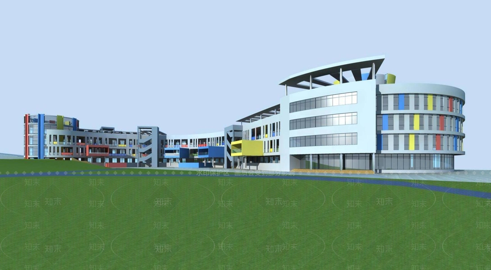 现代幼儿园3D模型下载【ID:1195426743】