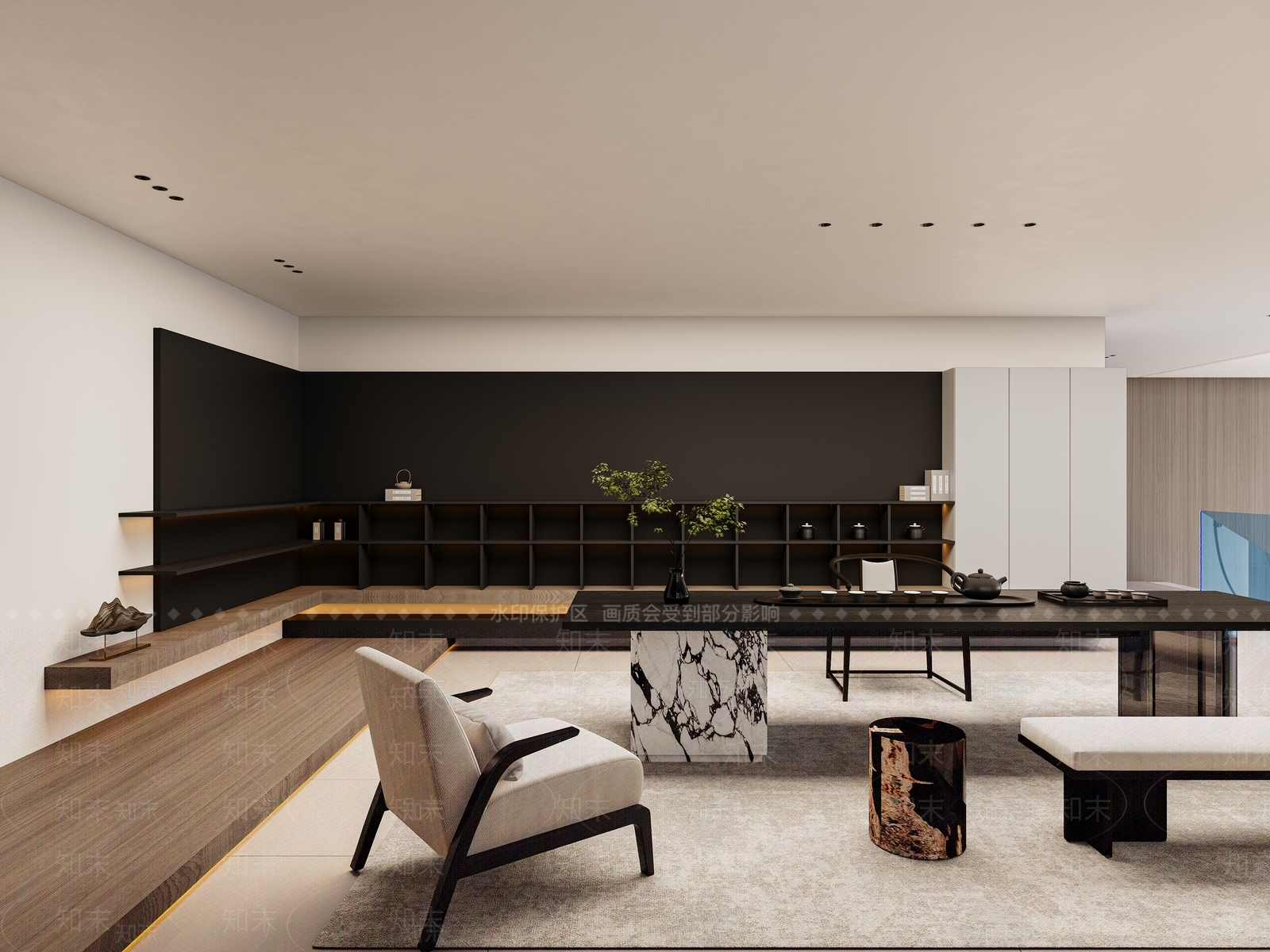 现代意式茶室3D模型下载【ID:1195427594】