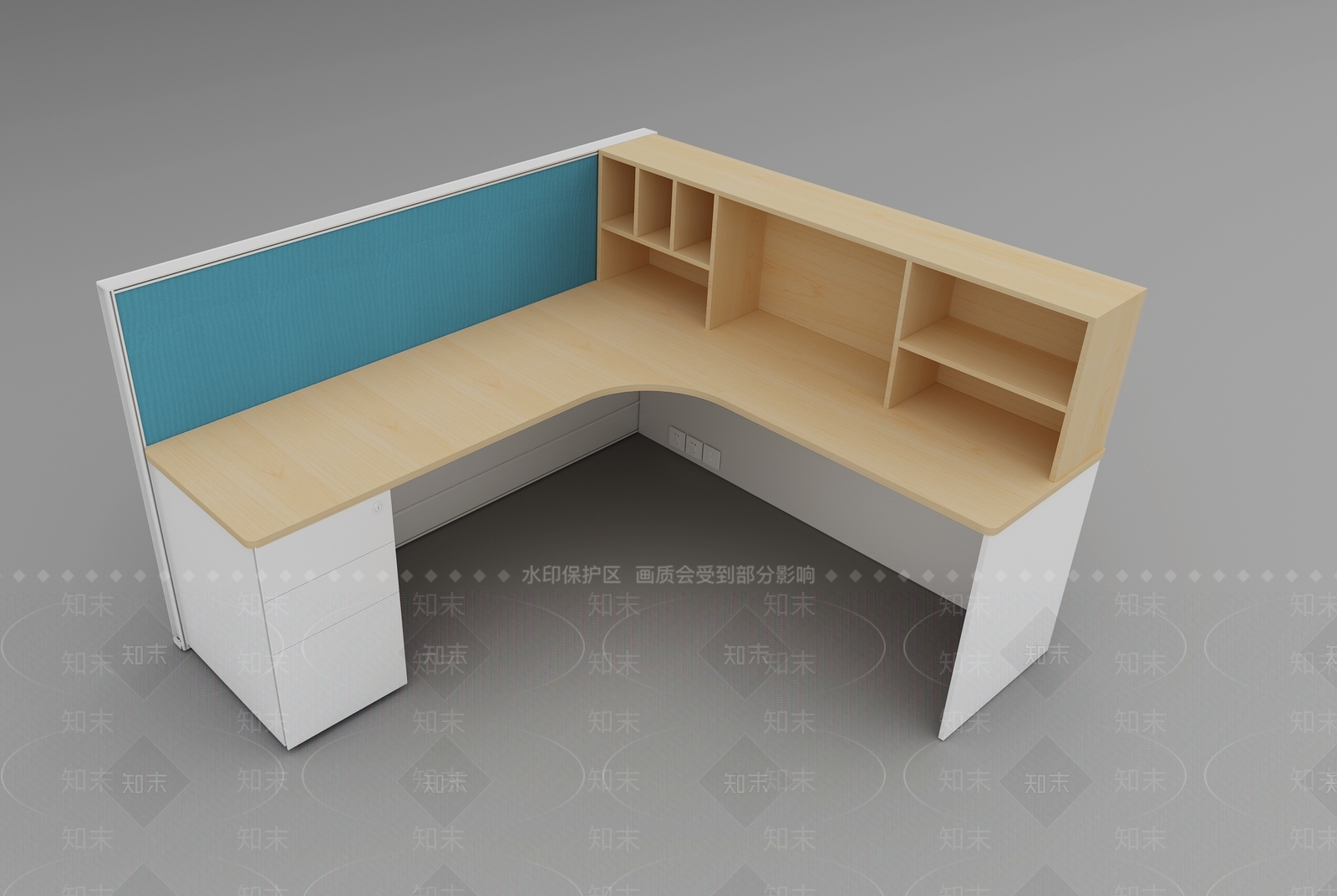 现代办公桌3D模型下载【ID:1195431616】