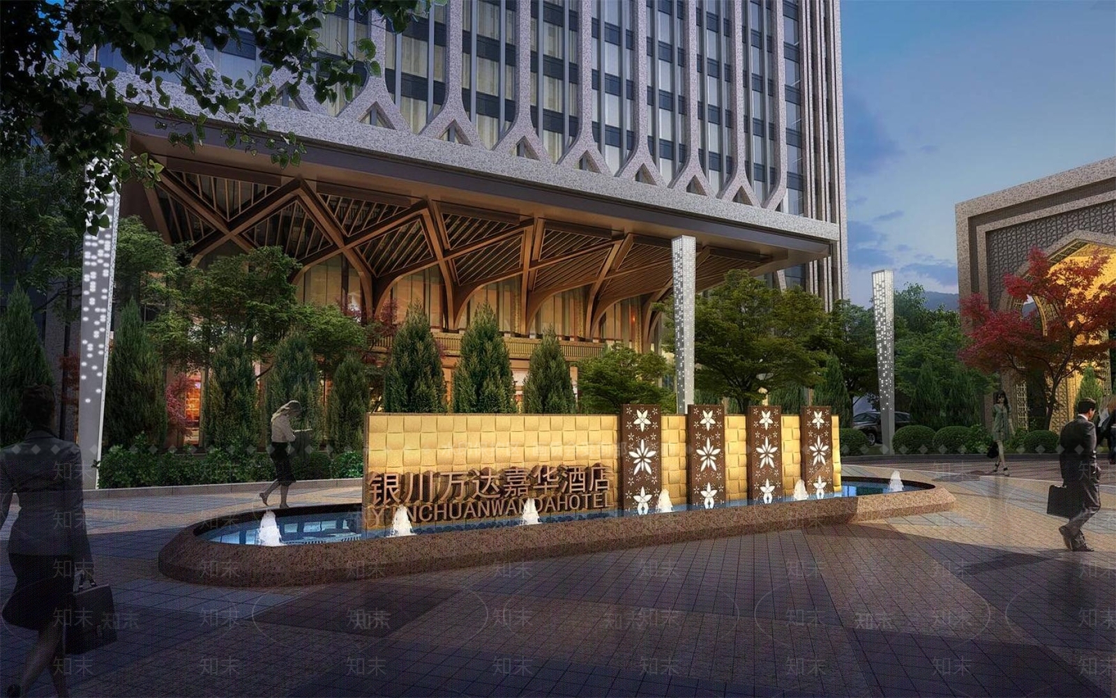 现代商场外观3D模型下载【ID:1195433996】