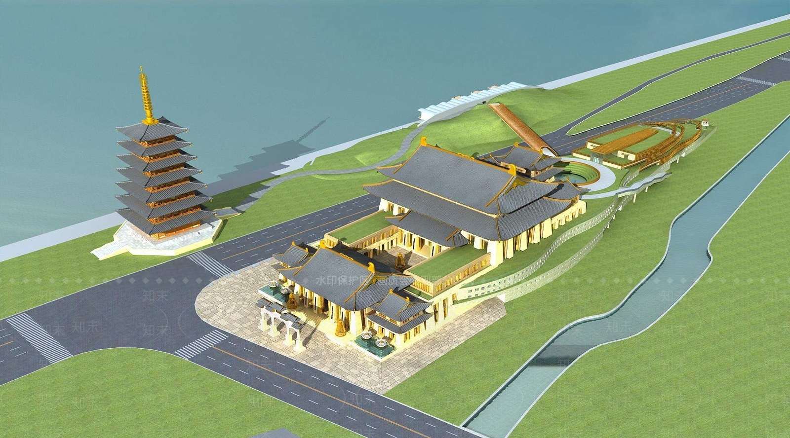 中式古建3D模型下载【ID:1195434072】