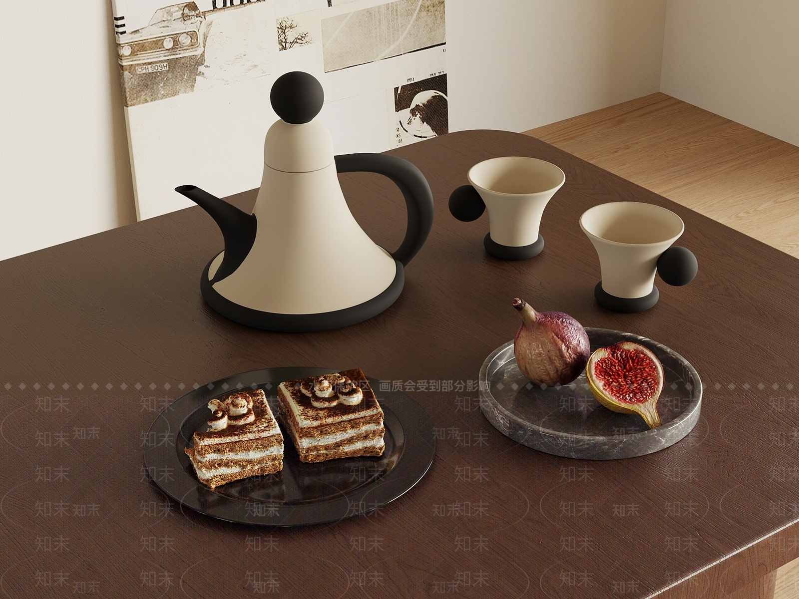 茶具SU模型下载【ID:1195434379】