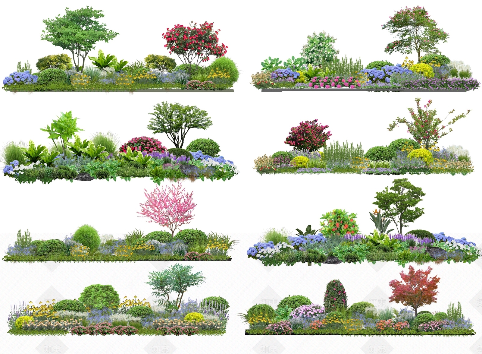 2D花境植物组团SU模型下载【ID:1195436635】