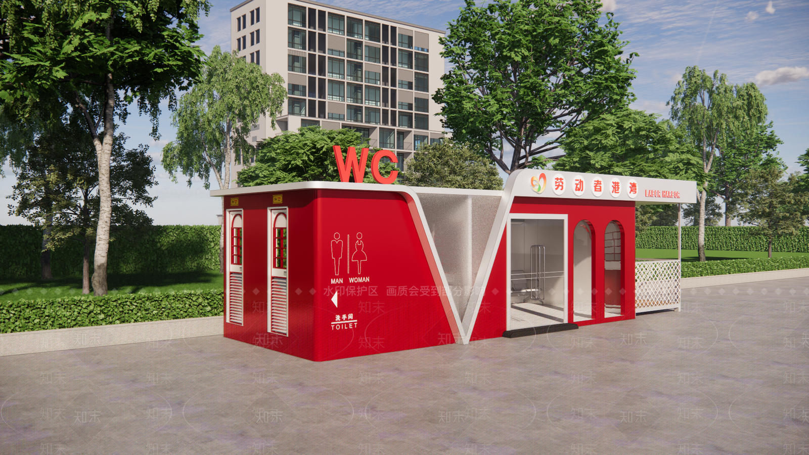 现代简约其他景观小建筑SU模型下载【ID:1195436819】