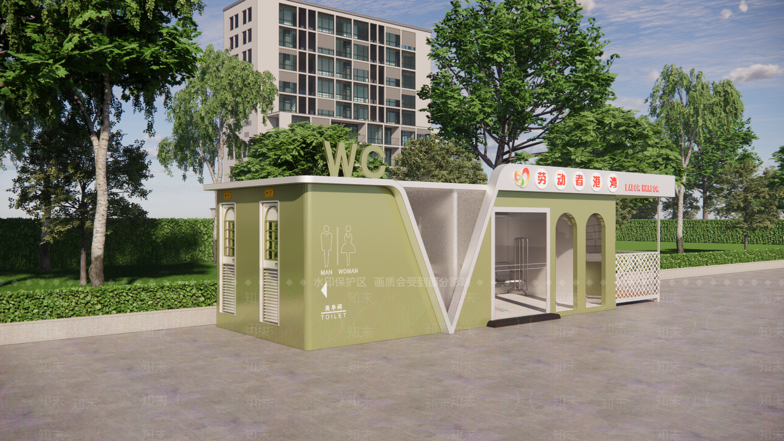 现代简约其他景观小建筑SU模型下载【ID:1195436819】