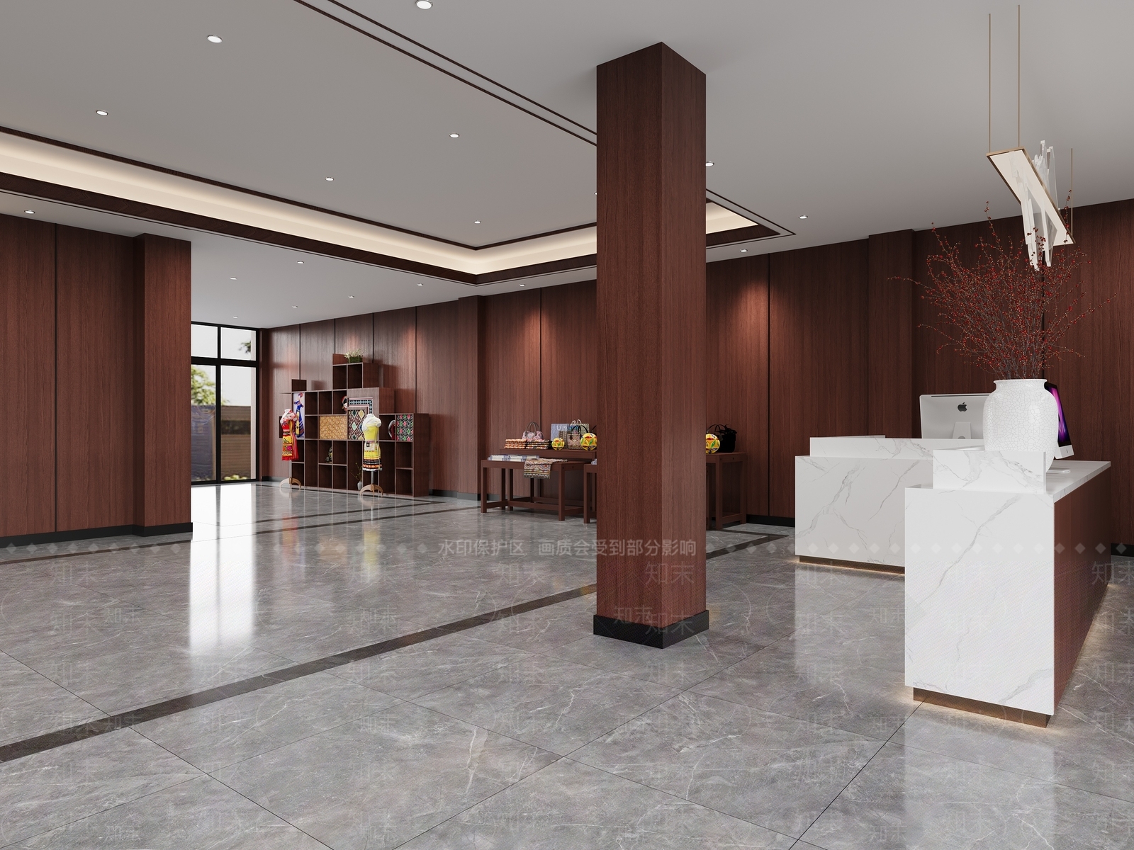 中式大厅3D模型下载【ID:1195436861】