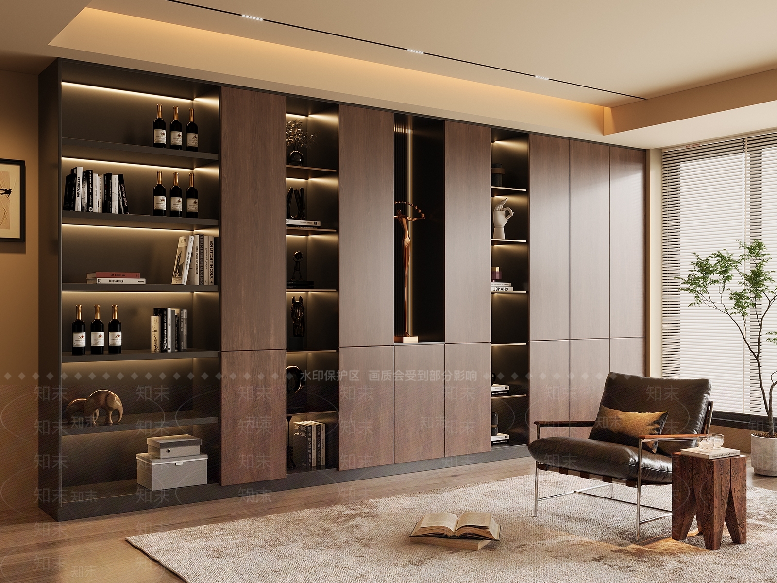 中古书柜SU模型下载【ID:1195438622】