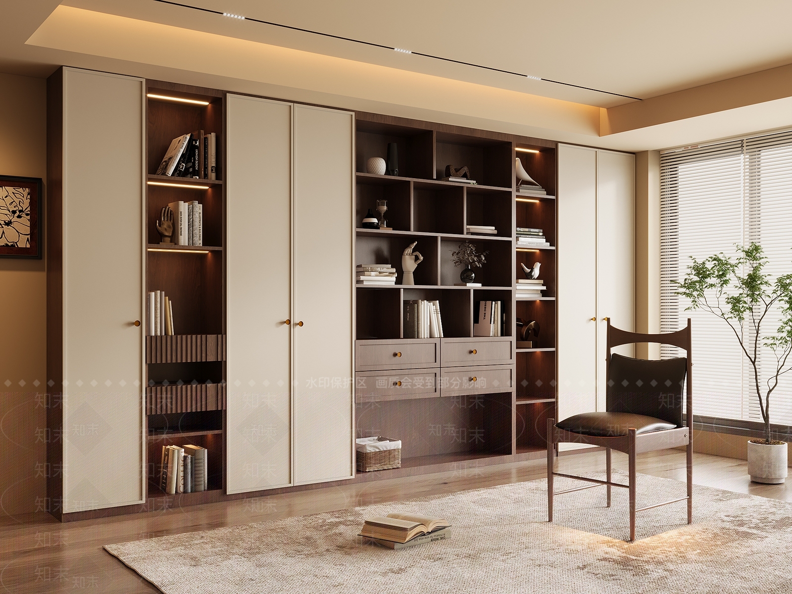 法式中古书柜3D模型下载【ID:1195439488】