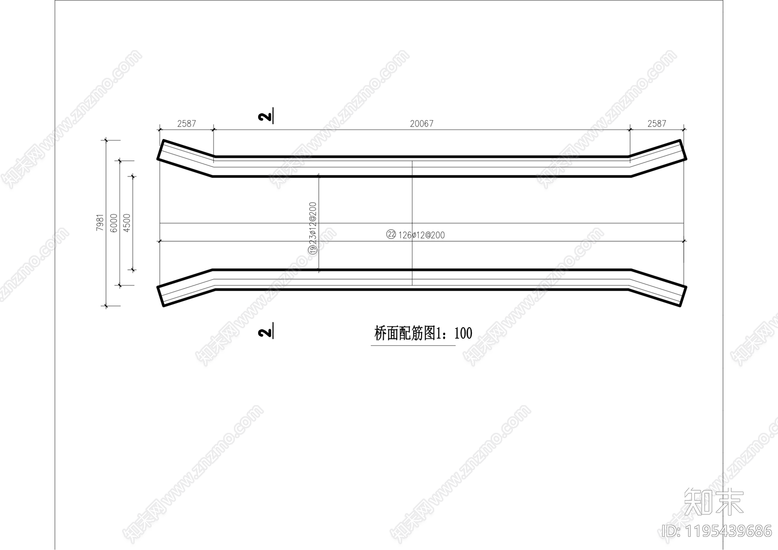 现代新中式景观桥cad施工图下载【ID:1195439686】