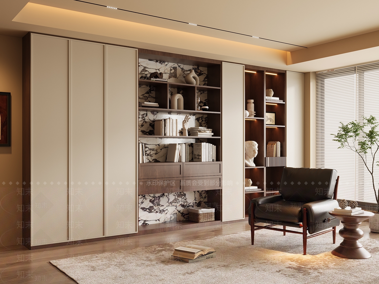 法式中古书柜3D模型下载【ID:1195439875】