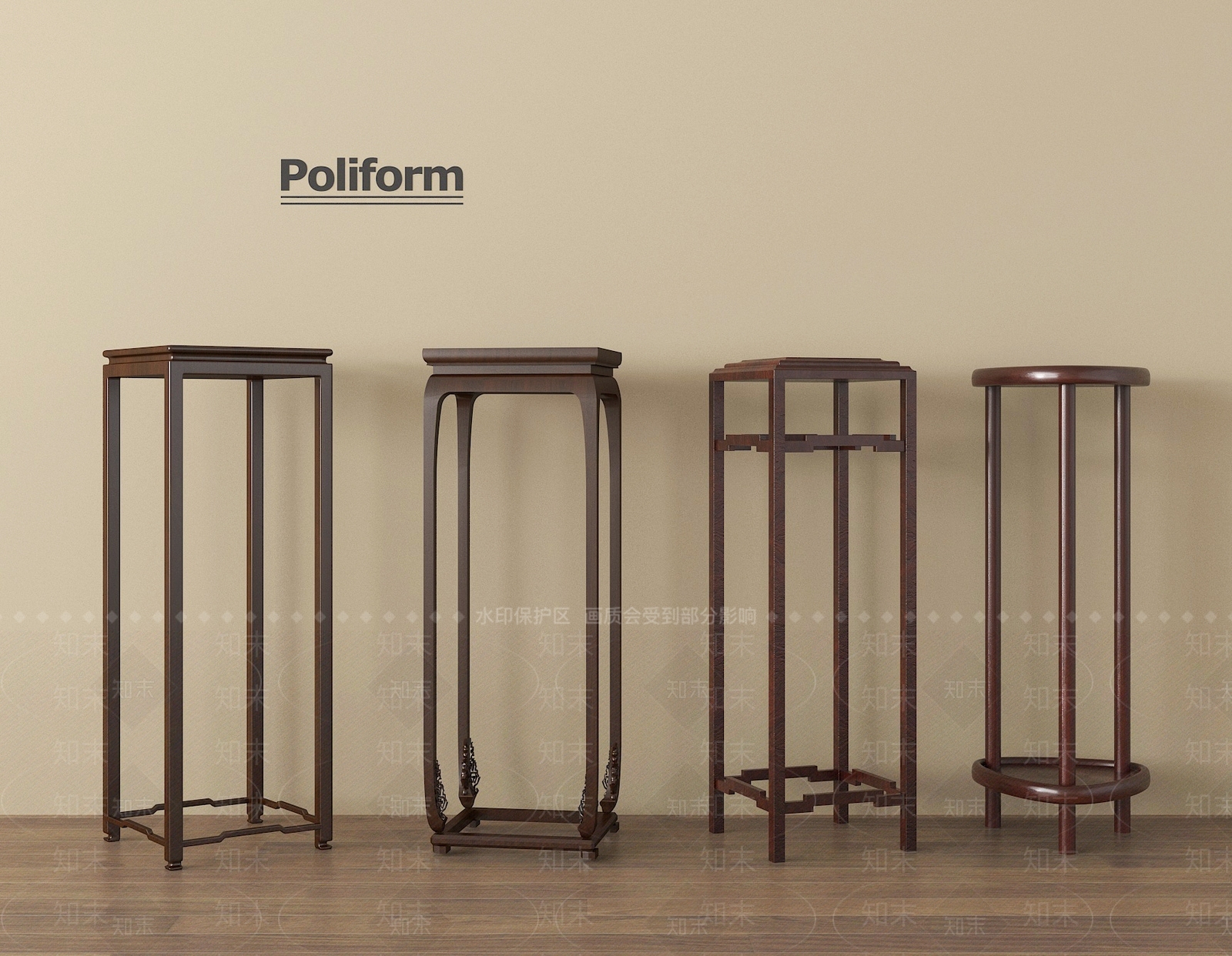 新中式花几SU模型下载【ID:1195443071】