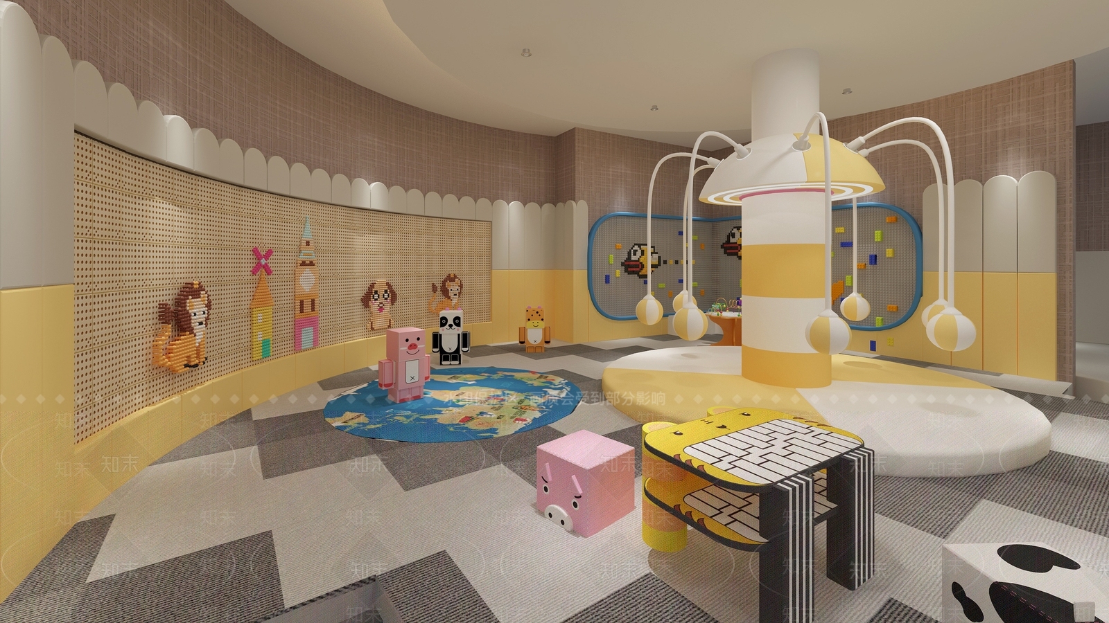 现代儿童游乐场3D模型下载【ID:1195445203】