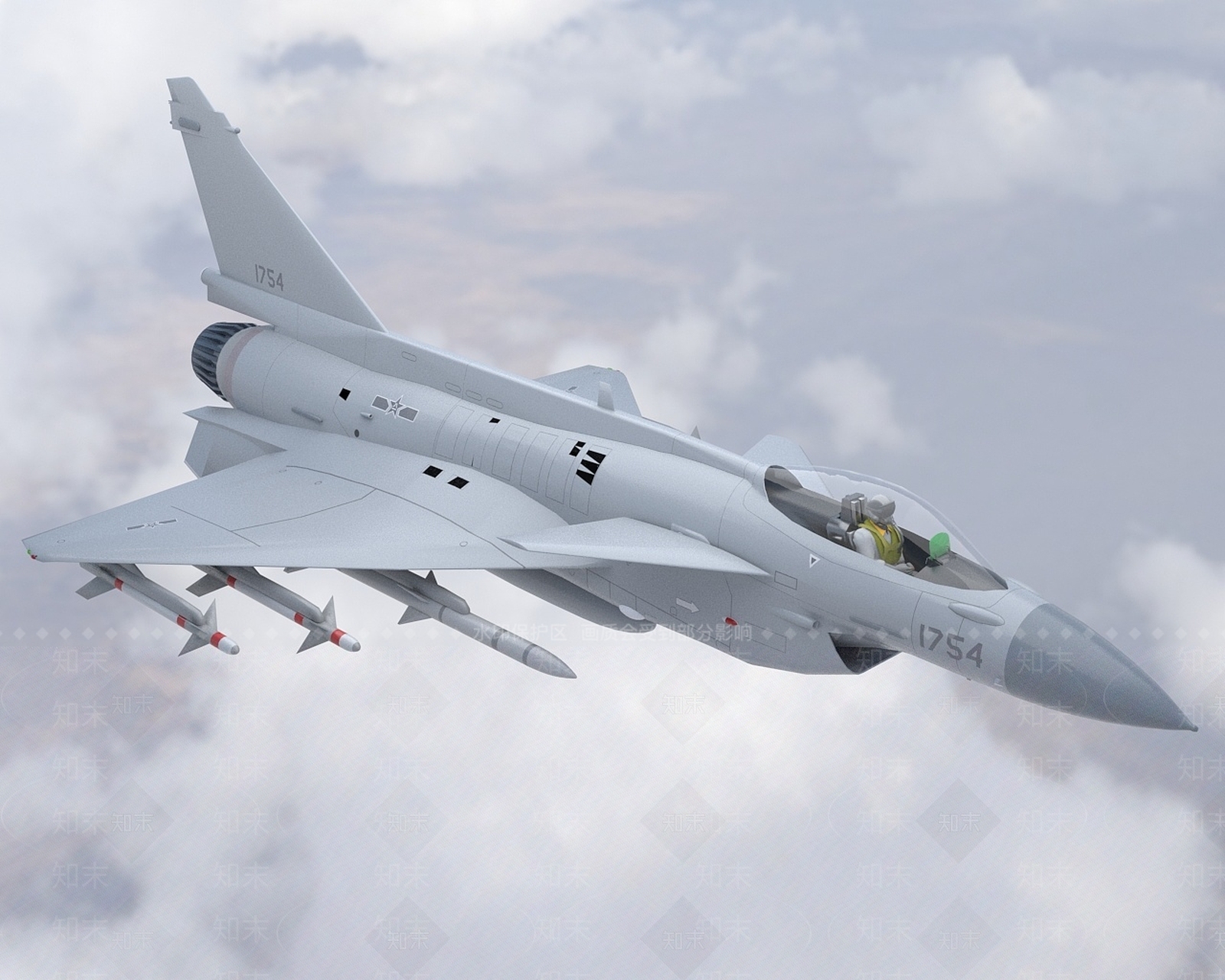 现代中国歼10猛龙第三代战斗机3D模型下载【ID:1195445615】