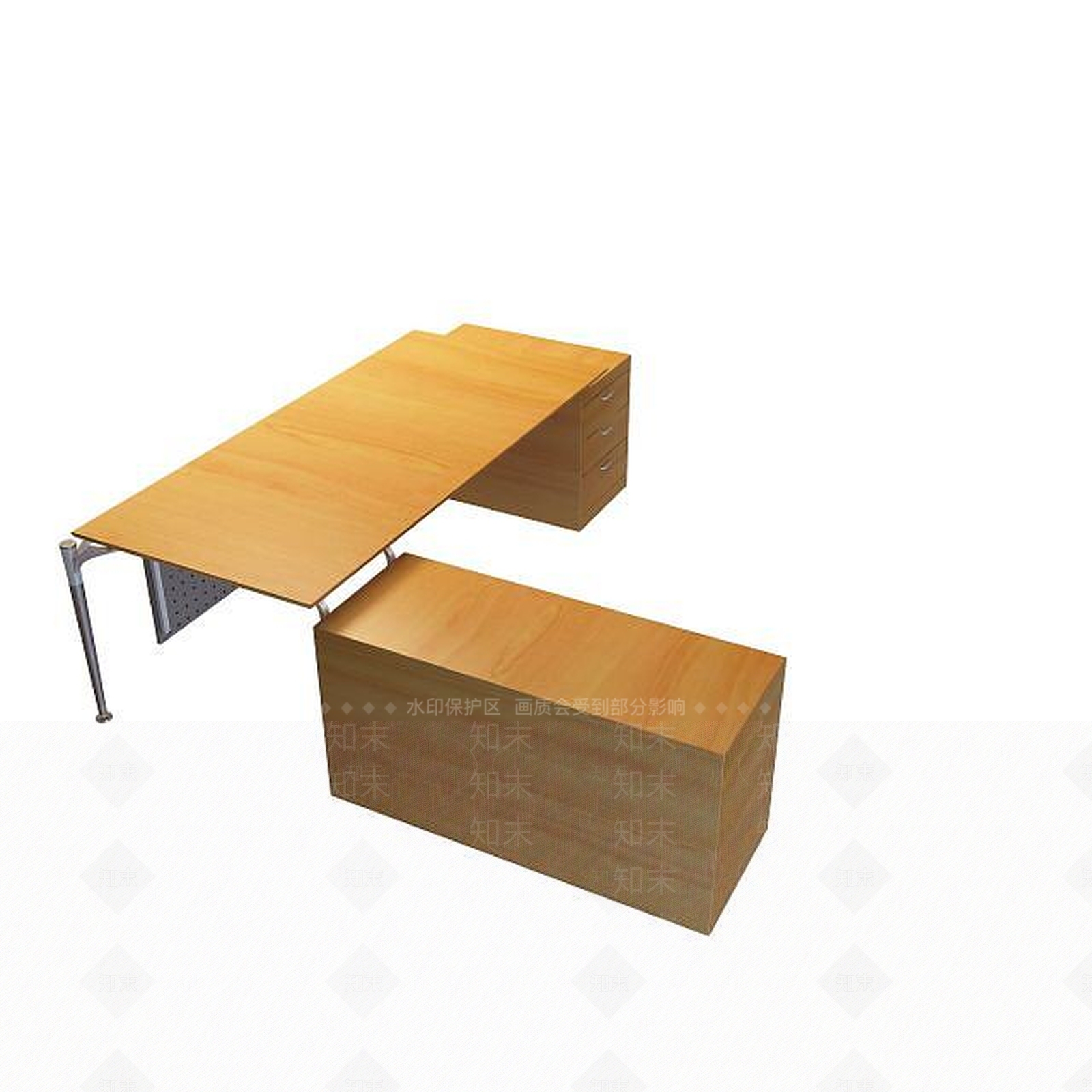 现代电脑办公桌3D模型下载【ID:1195445824】