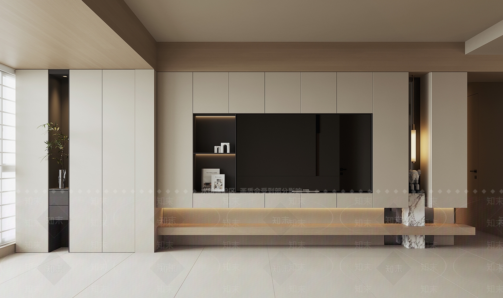 现代背景墙SU模型下载【ID:1195447604】