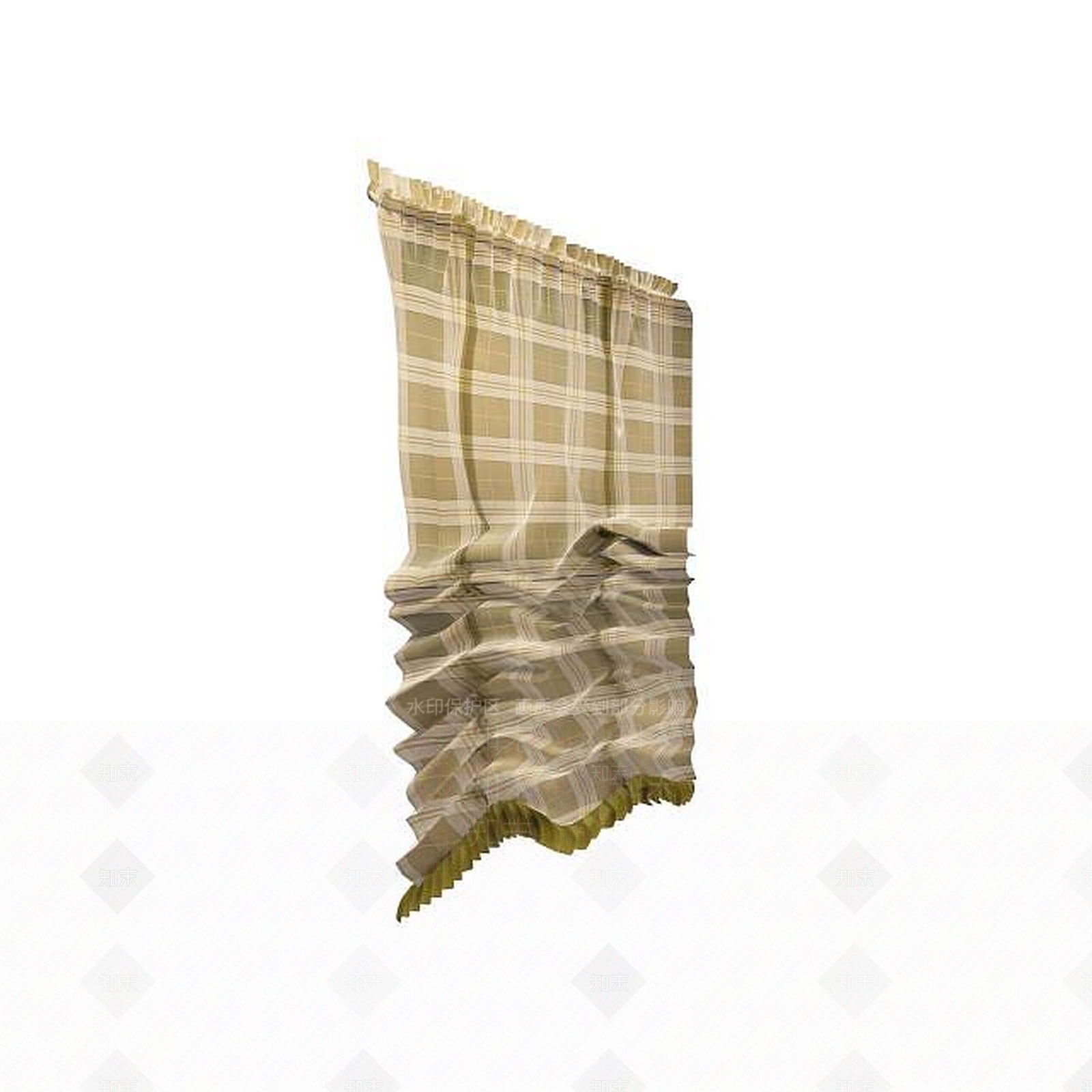 现代遮光窗帘3D模型下载【ID:1195448855】
