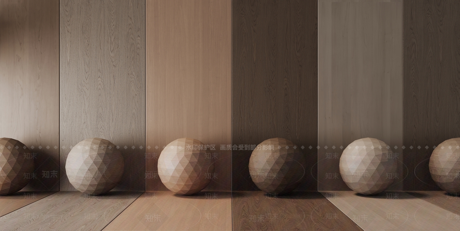 现代新中式木饰面3D模型下载【ID:1195452824】