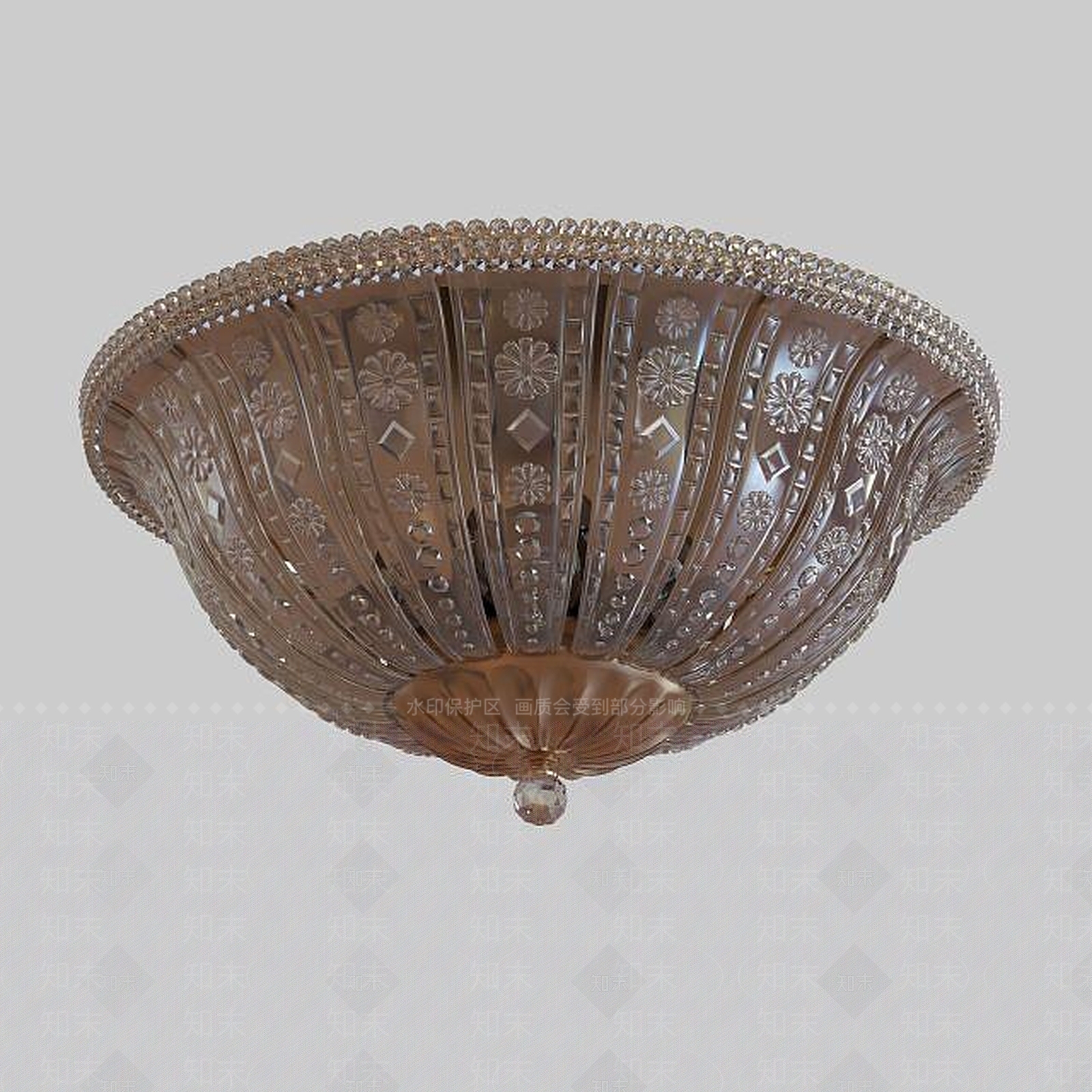 欧式古典欧式吸顶灯3D模型下载【ID:1195456945】