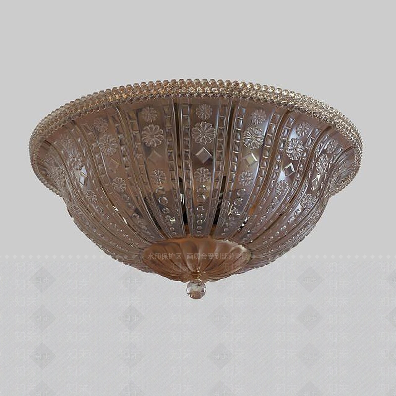 欧式古典欧式吸顶灯3D模型下载【ID:1195456945】