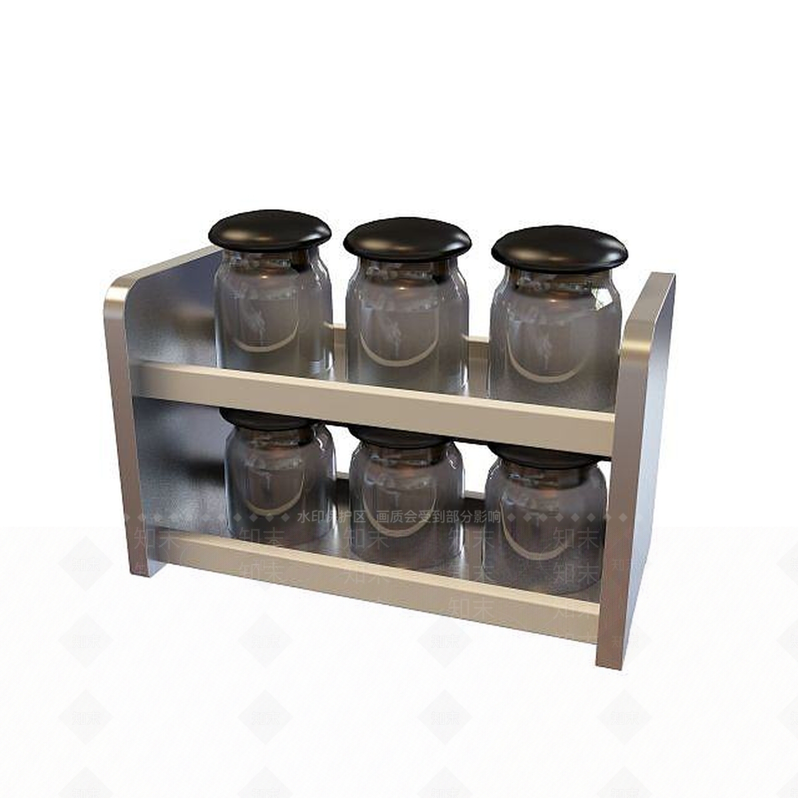 现代厨房用具3D模型下载【ID:1195457535】