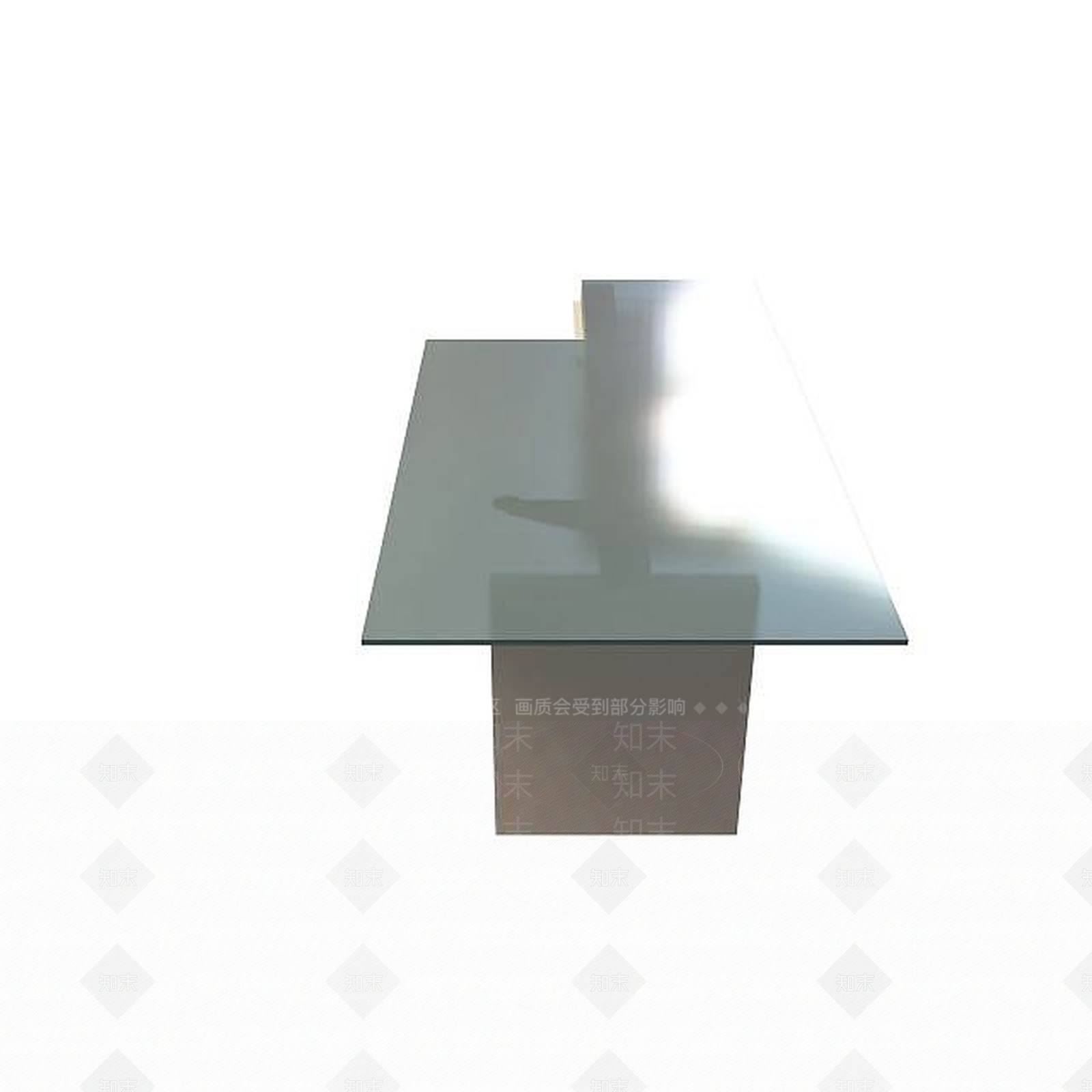 现代玻璃台面办公桌3D模型下载【ID:1195459428】