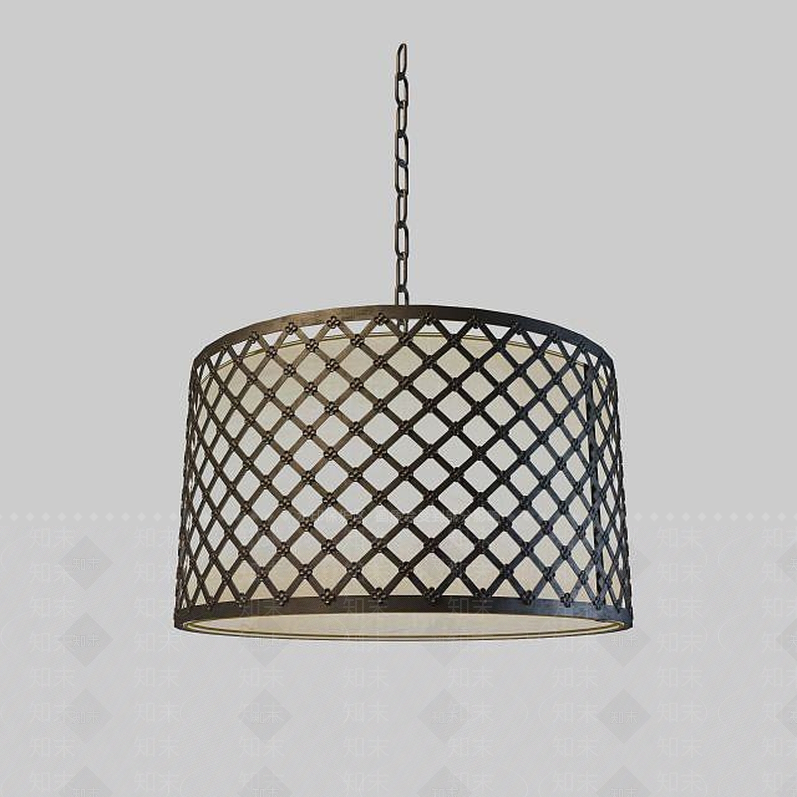 现代精美的圆形吊灯3D模型下载【ID:1195459797】