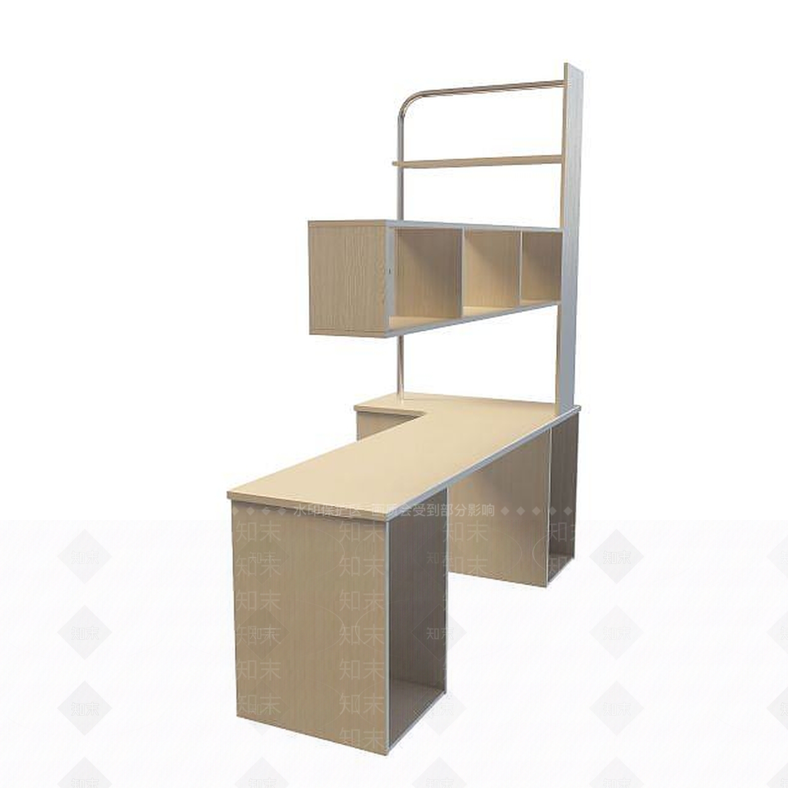 现代电脑桌3D模型下载【ID:1195460292】