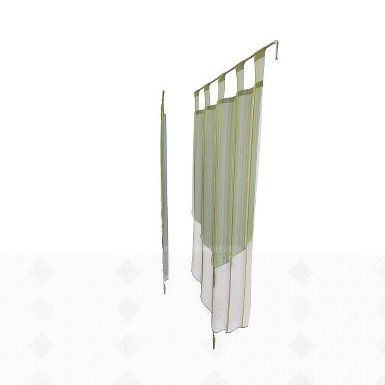 现代创意窗帘3D模型下载【ID:1195460373】