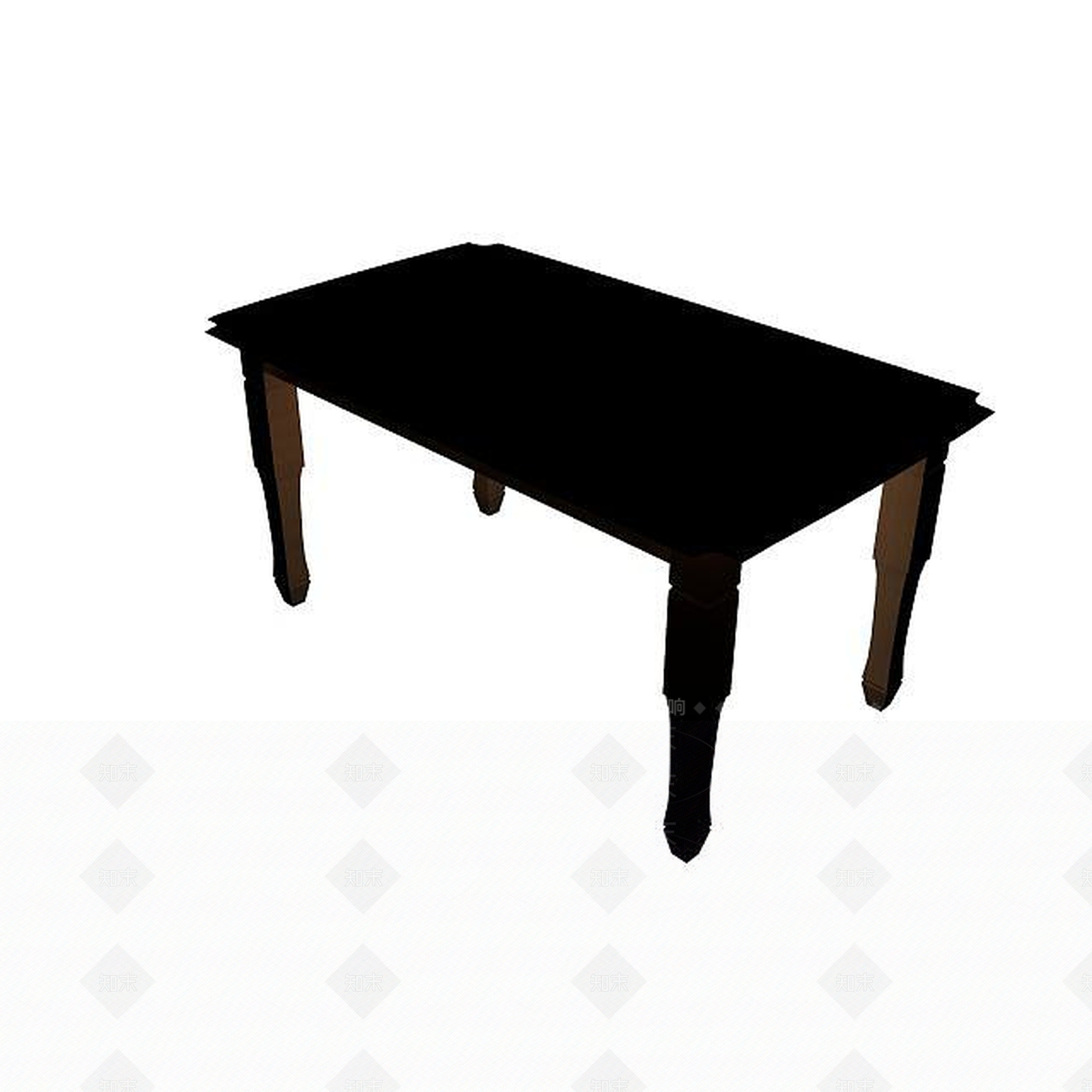 现代黑色餐桌3D模型下载【ID:1195460306】