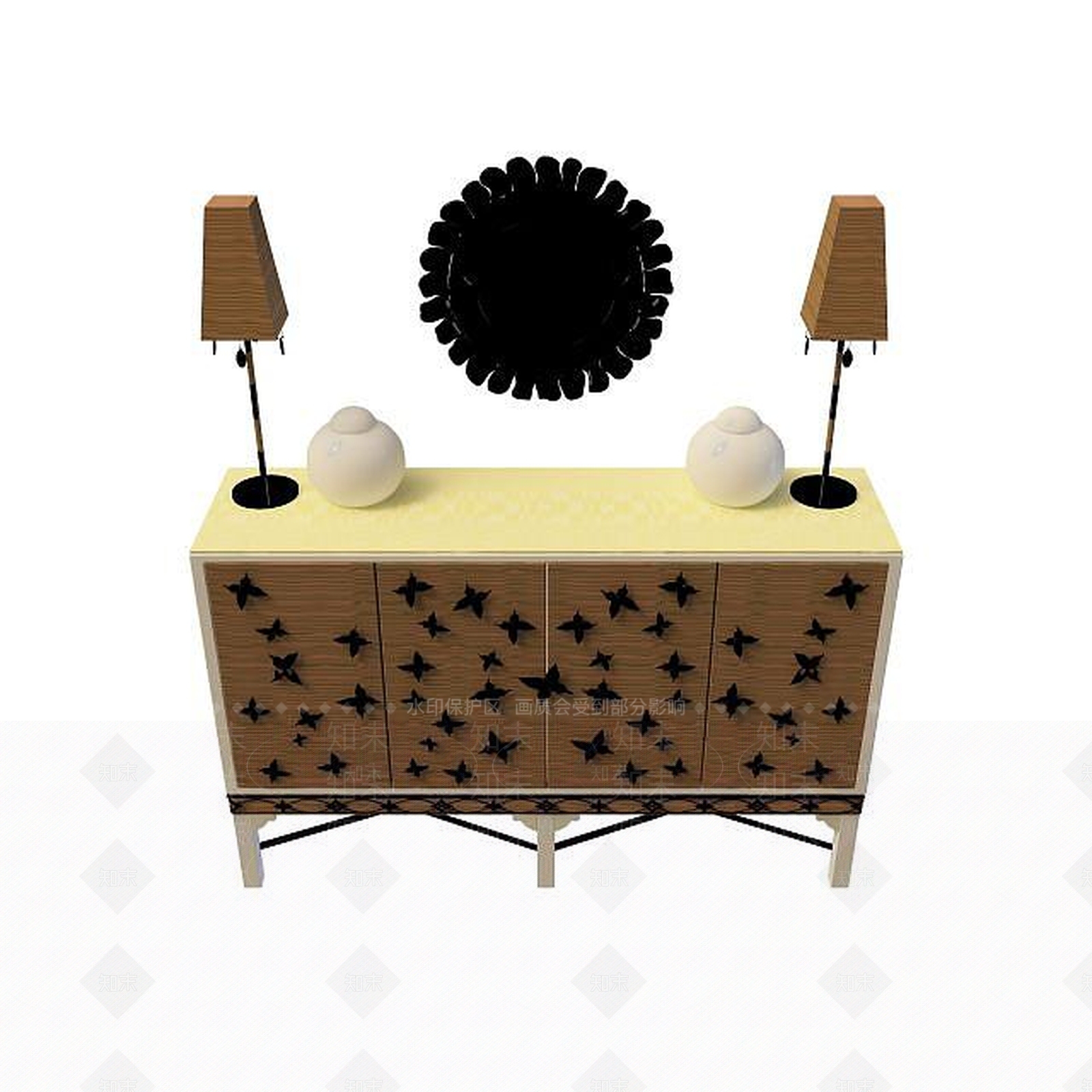 现代精美边几3D模型下载【ID:1195460368】