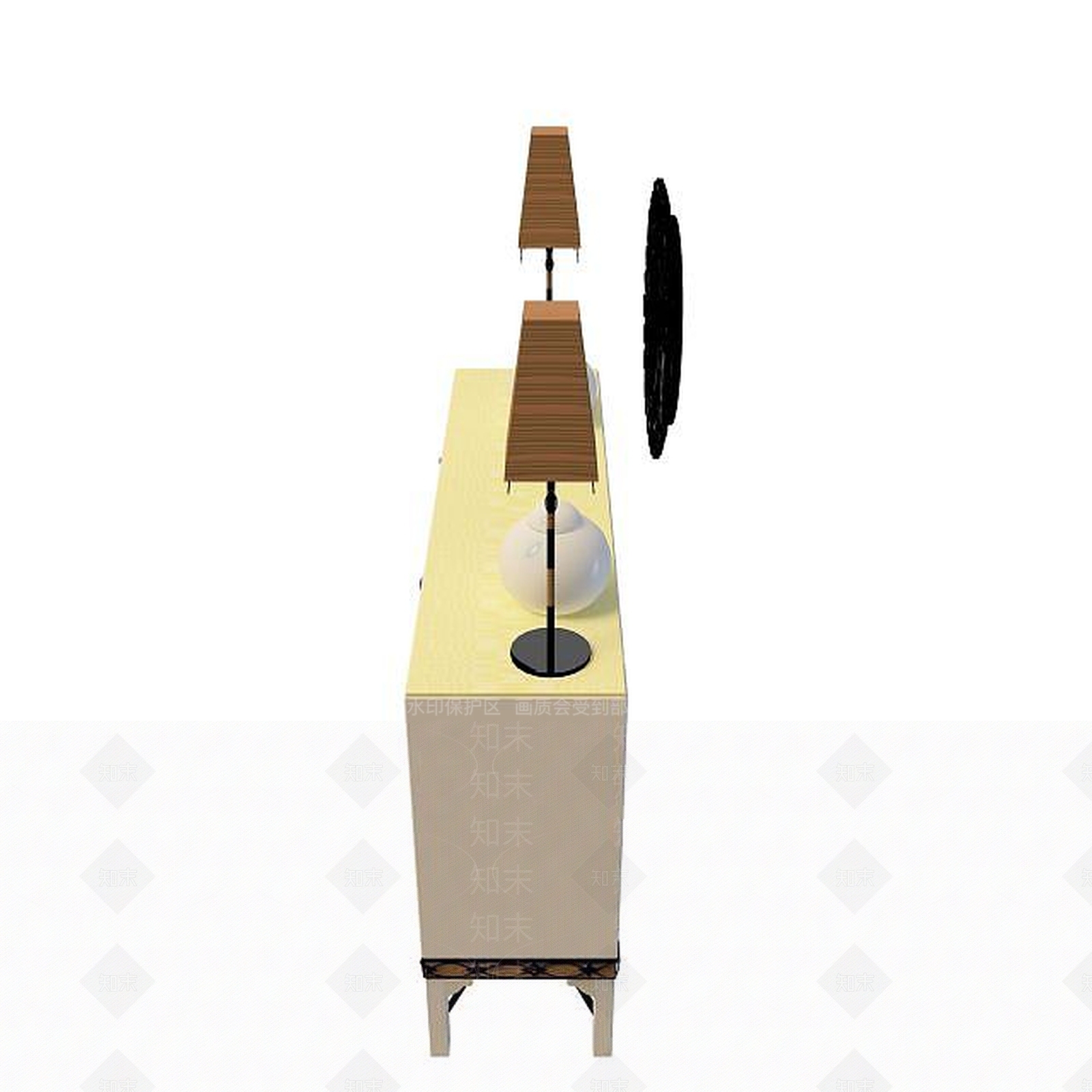 现代精美边几3D模型下载【ID:1195460368】