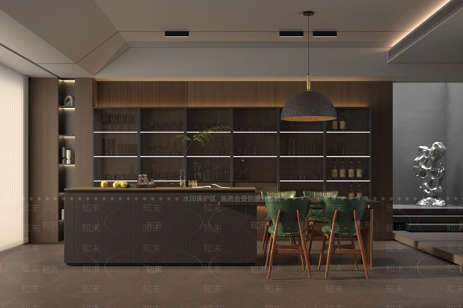 现代餐厅3D模型下载【ID:1195461545】