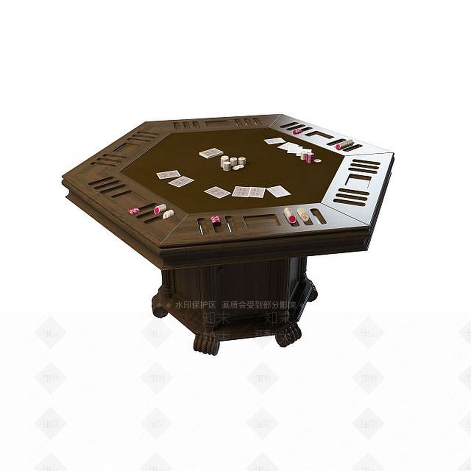 现代赌桌3D模型下载【ID:1195462020】