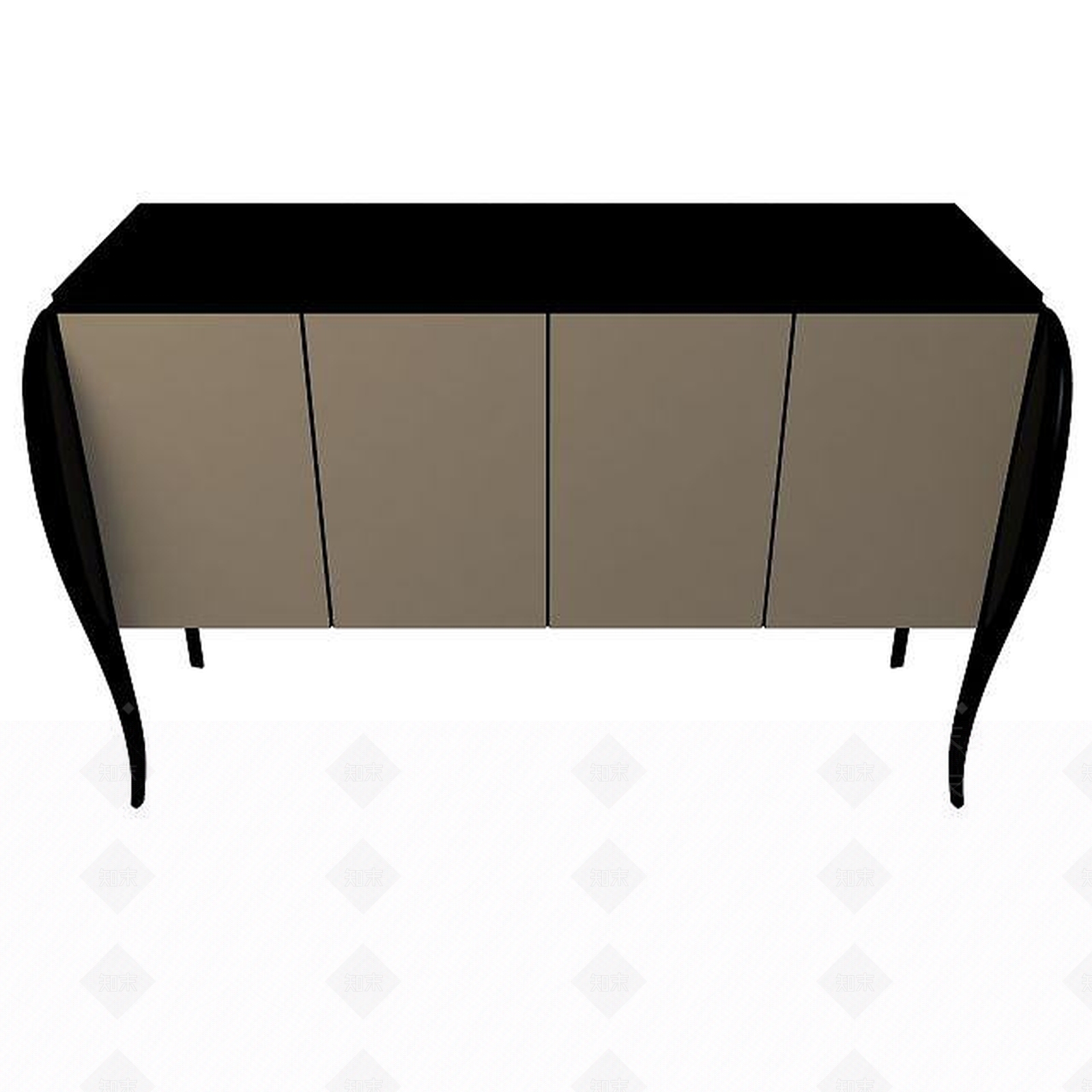 现代简约古典边柜3D模型下载【ID:1195462547】