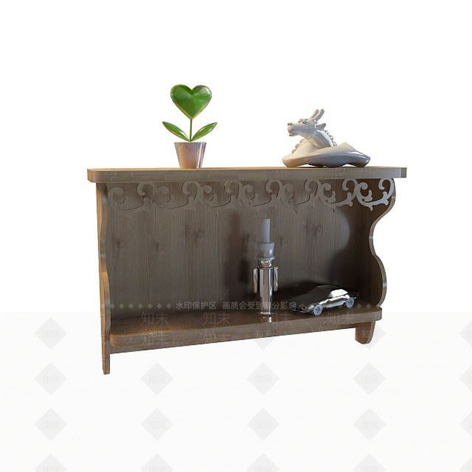 现代雕花边几3D模型下载【ID:1195462682】